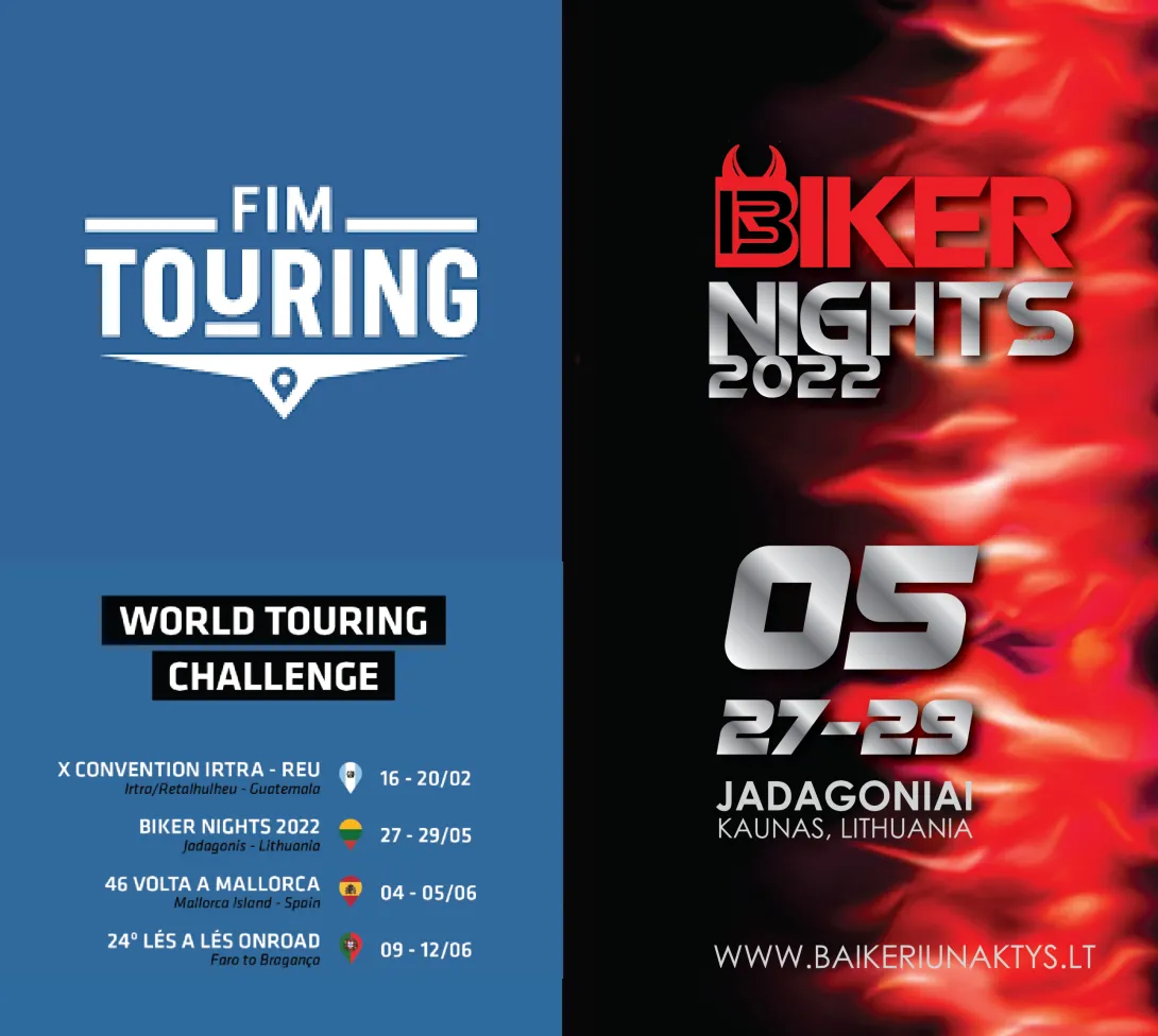 Pirmą kartą Lietuvos vėliava FIM World Touring Challenge kalendoriuje!